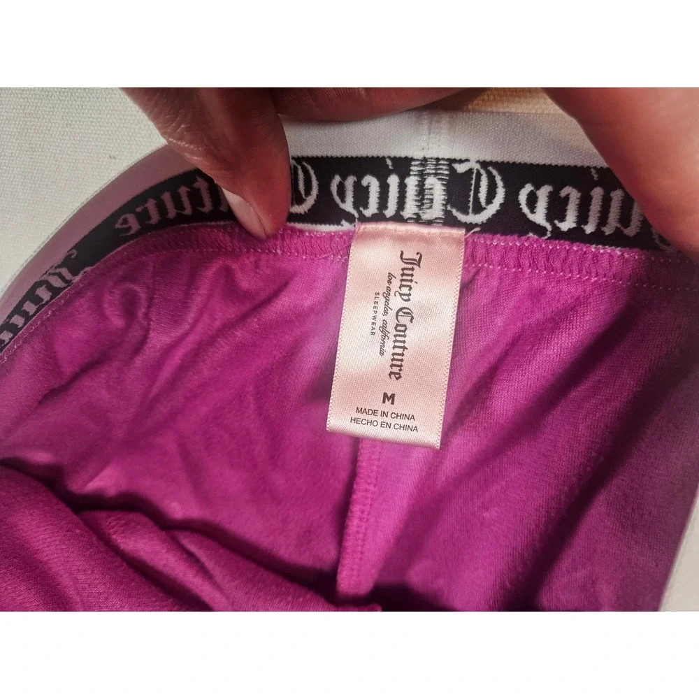 Juicy Couture Tracksuit Women M Purple Velour Y2K Logo Hoodie Jogger Set Lounge